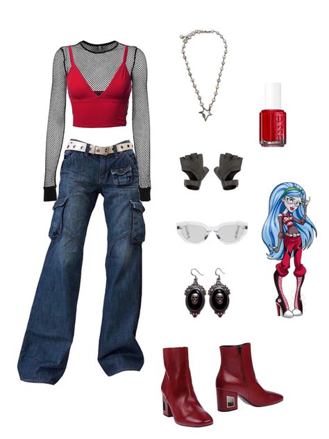 Ghoulia Halloween Costume, Monster High Closet Cosplay, Ghoulia Yelps Inspired Outfits, Ghoulia Monster High Costume, Monster High Ghoulia Outfits, Easy Monster High Costumes, Ghoulia Outfit Inspiration, Ghoulia Monster High Cosplay, Ghoulia Inspired Outfits