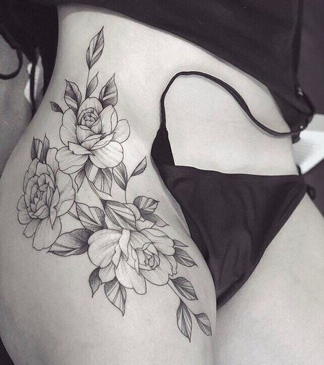 Hip Tattoo Designs, Hip Thigh Tattoos, Hip Tattoos Women, Thigh Tattoos Women, Tattoo Feminina, Elegant Tattoos, Hip Tattoo, Tattoo Designs For Women, Beauty Tattoos