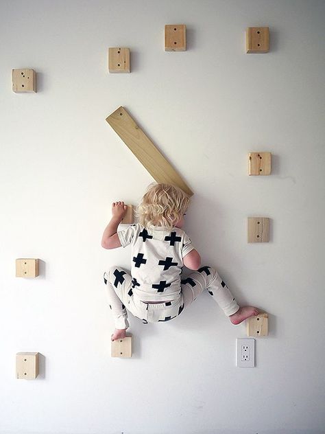 How To DIY A Rock Climbing Wall For Your Toddler Diy Rock Climbing Wall, Rock Climbing Wall, Indoor Climbing, Climbing Wall, Kids Interior, Room Storage, Toddler Room, Boy's Bedroom, Big Boy