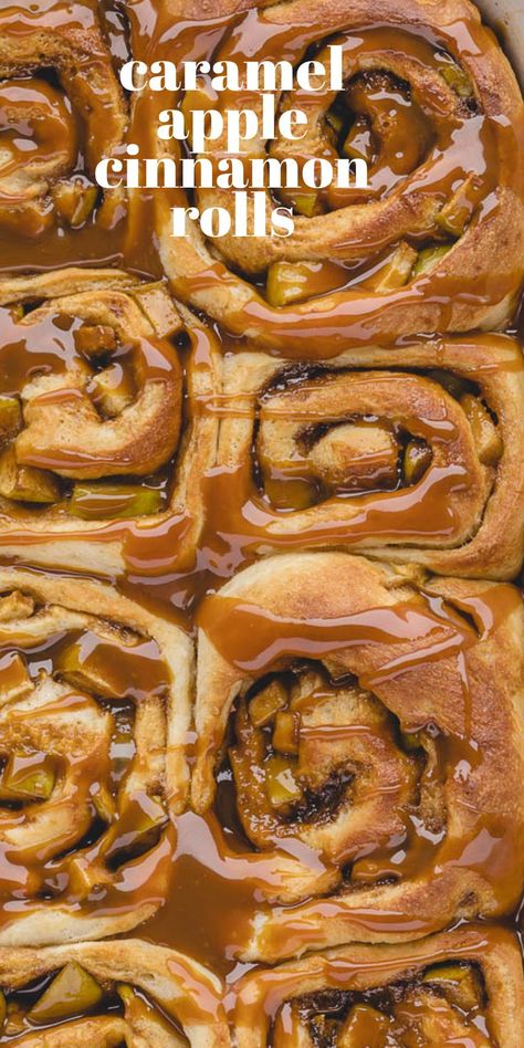 This Fall baked recipe is just what you need for a sweet Fall treat. Caramel apple cinnamon rolls is a bakery-style roll that is pure heaven with each bite. You have a homemade cinnamon roll filled with real diced apples, cinnamon flavor, and a drizzle of sweet caramel over the top. If you’ve had a sticky or a caramel roll in the past, these apple cinnamon rolls are a step further in pure heaven. Apple Cinnamon Croissants, Caramel Apple Cinnamon Rolls, Homemade Cinnamon Roll, Baked Recipe, Caramel Rolls, Cinnamon Roll Recipe Homemade, Apples Cinnamon, Apple Cinnamon Rolls, Bread Maker Recipes