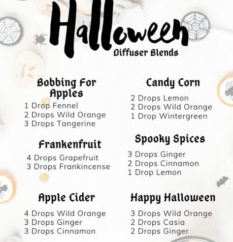 Hocus Pocus Diffuser Blend, Halloween Essential Oil Diffuser Blends, Candy Corn Diffuser Blend, Pumpkin Pie Diffuser Blend, Candle Scent Combinations, Harvest Spice Diffuser Blend, Scentsy Oils, Essential Oils Health, Essential Oil Diffuser Blends Recipes