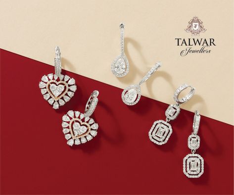 Talwar Jewellers, Chandigarh Talwar Jewellers, Diamond Bali, Luxury Diamond Jewelry, Lucky Jewelry, Art Jewelry Design, High Fashion Jewelry, Heritage Jewellery, Jewelry Design Drawing, Diamond Jewelry Designs