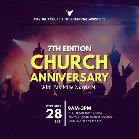 Church Anniversary Poster, Church Anniversary Flyer Design, Anniversary Flyer Design, Church Poster Ideas, Canva Hack, Celebration Church, Tarpaulin Design, Church Anniversary, New Flyer