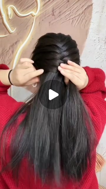 New Hair Style For Girls, Women Simple Hairstyle, Hairstyle For Anarkali Dress, Fountain Hairstyle, New Model Hairstyle, Front Hair Styles Easy For Saree, Hair Styles For Long Dress, Long Hear Style, Baby Cut Hairstyle For Women