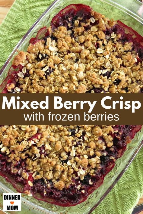 Berry Crisp With Frozen Berries, Fruit Crumble Recipe, Berry Crumble Recipe, Mixed Berry Crisp, Berry Crisp Recipe, Crisp Desserts, Berry Crisp, Dessert Oreo, Blueberry Crisp