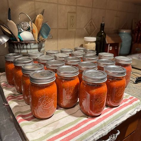 Homemade Salsa for Canning Homemade Salsa For Canning, Salsa For Canning, Garden In A Jar, Canning Homemade Salsa, Canned Salsa Recipes, Salsa Canning Recipes, Freezing Recipes, Pumpkin Snickerdoodles, Canning Salsa