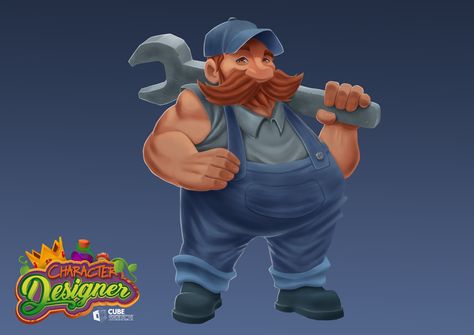 Plumber, on ArtStation at https://www.artstation.com/artwork/8e0rEq Character Design, Design