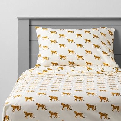 Cheetah Bedroom, Kids Sheet Sets, Kids Sheets, Pillow Fort, Boys Bedding, Twin Size Bedding, Printed Sheets, Room Essentials, Flat Sheets