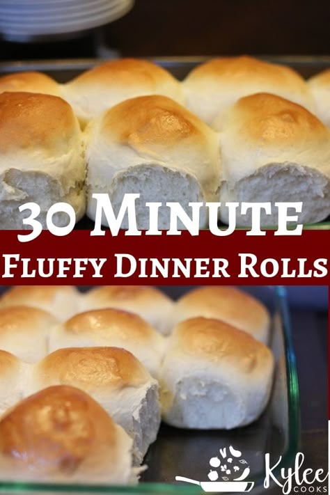 30 Minute Dinner Rolls, Hot Rolls, Rolls Recipe Easy, Dinner Rolls Easy, Yeast Rolls Recipe, Fluffy Rolls, Fluffy Dinner Rolls, Cheese Roll, Rolls Easy