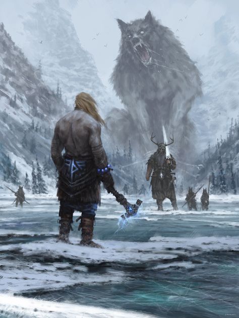 Jakub Rozalski, Arte Viking, Norse Pagan, 다크 판타지, Viking Art, Mythology Art, Fantasy Concept Art, Norse Mythology, 판타지 아트