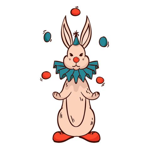 Circus clown rabbit juggling PNG Design Circus Clown, Shirt Maker, Juggling, Create T Shirt, Png Design, Gradient Color, Svg Design, Png Image, Vector Design