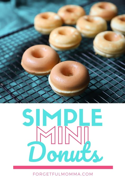 Mini Doughnuts Recipe Donut Maker, My Mini Donut Maker Recipes, My Mini Donut Maker, Easy Mini Donut Maker Recipes, Mini Donut Batter Recipe, Dash Doughnut Maker Recipes, Homemade Mini Donuts Recipe Easy, Doughnut Recipe For Doughnut Maker, Easy Mini Donut Recipe For Donut Maker