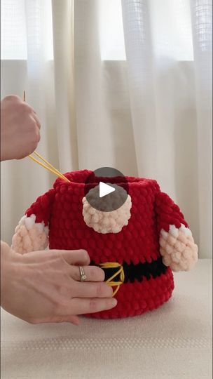 Santa Gnome Crochet Pattern, Crochet Santa Gnome, Gnome Amigurumi, Chunky Yarn Crochet, Crochet Gnome, Santa Gnome, Gnome Pattern, Crochet Santa, Gnomes Diy