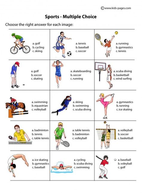 Sports - Multiple Choice Pe Worksheets, Mt Blanc, Elementary Physical Education, Elementary Pe, Physical Education Lessons, Mt Everest, English Exercises, English Worksheets For Kids, Beautiful London