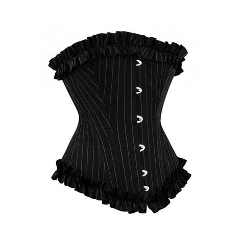 P-005 Black Pinstripe Corset ❤ liked on Polyvore featuring corsets Pinstripe Corset, Pleats Top, Black Steel, Corsets, Corset Top, Black Stripes, Strapless Top, Perfect Clothing, Lingerie