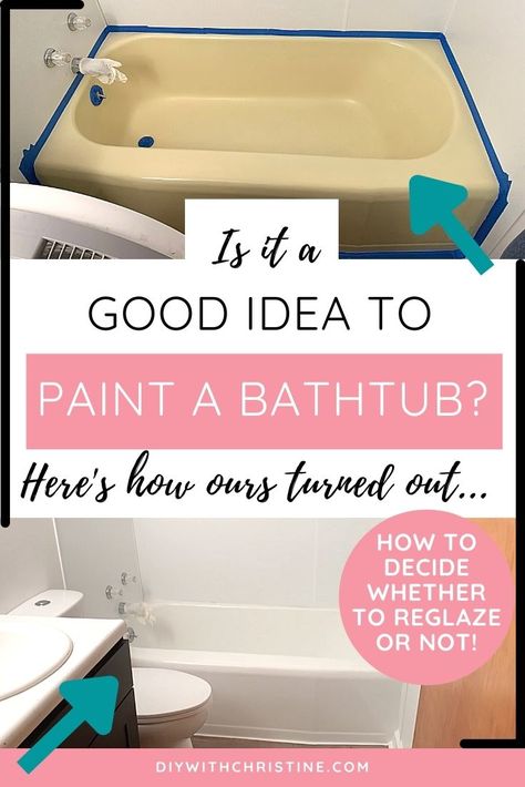 Bathtub Makeover, Cheap Bathtubs, Tub Refinishing, Bathroom Tile Diy, Reglaze Bathtub, Bath Tube, Painting Bathtub, Old Bathtub, Installing Laminate Flooring