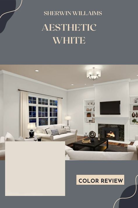 Sherwin Williams Aesthetic White: A complete Review White With Wood Trim, Sherwin Williams Aesthetic, Sherwin Williams Aesthetic White, Williams Aesthetic, White Sherwin Williams, Perfect White Paint, White Interior Paint, Paint Color Guide, White Paint Color