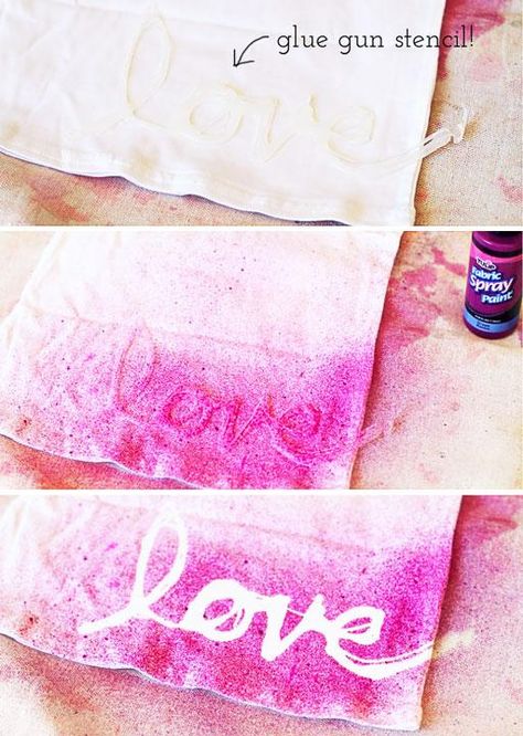 Add positive affirmations to a tee shirt, beach towel or tote using hot glue stencils. #DIY Hot Glue Stencil, Stencil Diy, Glue Gun, Crafty Craft, Crafty Diy, Hot Glue Gun, Diy Shirt, Diy Projects To Try, Cute Crafts