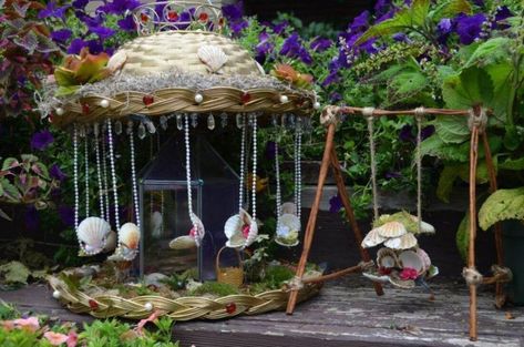 Fairy Garden Design Ideas, Fairy Garden Furniture, Fairy Garden Designs, Fairy Garden Crafts, Fairy Accessories, Fairy Furniture, Mini Fairy Garden, Faeries Gardens, Fairy Crafts