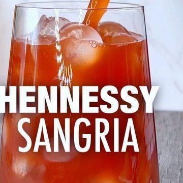 Hennessy Sangria, Hennessy Sangria Recipe, Peach Schnapps, Mango Juice, Sangria Recipes, Alcohol Drink Recipes, Frozen Drinks, Signature Drinks, Cranberry Juice