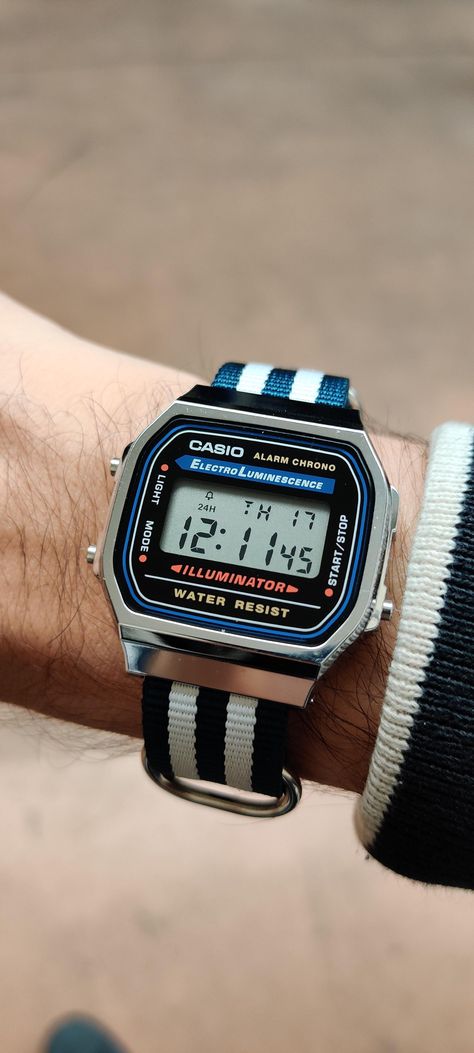 Casio A168 Outfit, Casio Nato Strap, Casio A168, Mens Watches Guide, Branding Identity Mockup, Casio Vintage Watch, Casio Vintage, Mens Watches Popular, Retro Watches