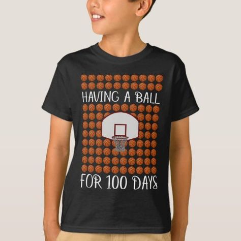 $25.70 | basketball having a ball for 100 days of school T-Shirt #basketballhaving #basketball #100daysofschool #funnyschool #havingballfor100days #100thdayofschool #pre-k #kindergarten #preschool #elementary 100 Days Of School Tshirt Ideas For Boys, 100 Days Of School Sports Ideas, 100 Days Of School Shirt For Boys Sports, Basketball 100 Days Of School, 100 Days Of School Shirt Sports, 100th Day Of School Shirts Boy, 100 Day Shirt Ideas For Boys, School Sports Shirts, 100 Day Shirt Ideas