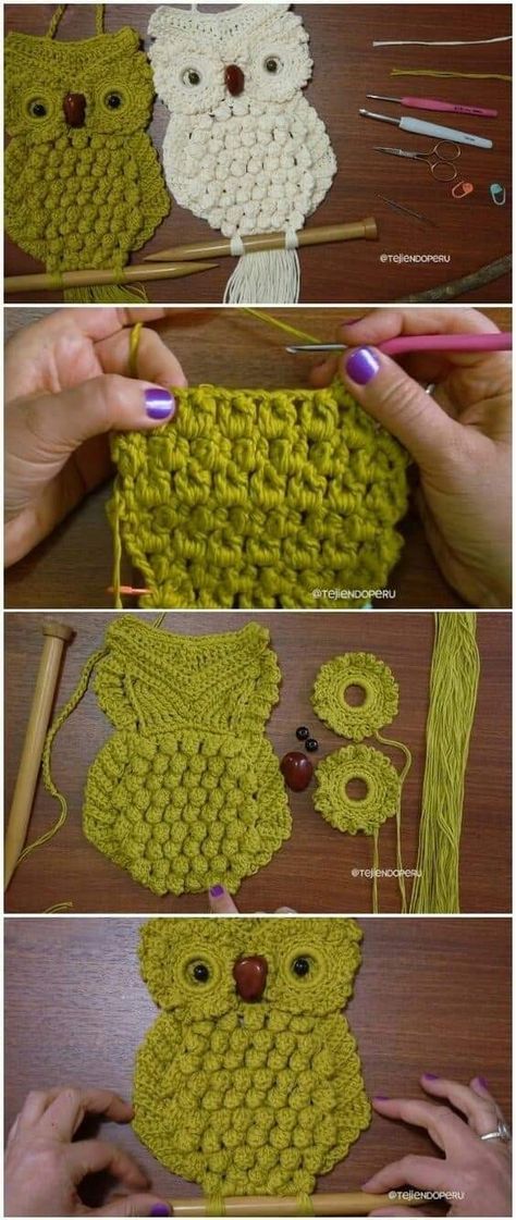 Crochet Owl Wall Hanging Free Pattern, Easy Crochet Owl Pattern Free, Crochet Owl Pattern Free, Owl Pattern Tutorial, Crochet Owl Pattern, Owl Crochet Pattern Free, Owl Crochet, Easy Macrame, Crochet Owls