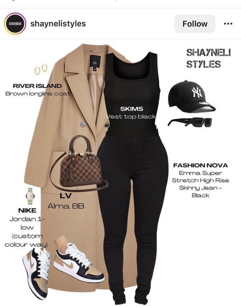 Essential Brand Outfits Men, Fashion Inspo Outfits Office, Outfit For Boxing Event, Birthday Outfit Ideas For Women 38, Charity Walk Outfit, Womens Outfits With Dunks, Airport Outfit Black Women Fall, Cameo Outfits For Women, Cold Weather Outfits Dunks