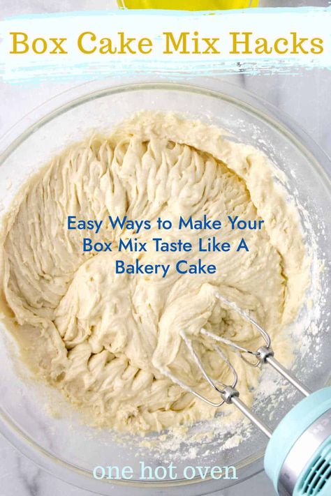 Discover simple hacks I use to elevate cakes and desserts using box cake mix. There are so many possibilities to add common pantry items to a cake batter and take advantage of the convenience of box cake mix for a bakery-style cake. Box Cake Mix Hacks, Cake Mix Hacks, Doctored Cake Mix Recipes, Cake Batter Recipes, Bakery Style Cake, Cupcake Frosting Recipes, Cake Mix Cupcakes, Recipes Using Cake Mix, Boxed Cake Mixes Recipes