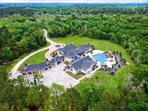 Wondering what a multi-million dollar ranch in Crosby looks like? Click through the photos for a peek inside the stunning estate. Freeform Pools, Houston Real Estate, Ranches For Sale, Lazy River, Whirlpool Tub, Automatic Gate, Expensive Houses, Side Yard, Spa Hot Tubs