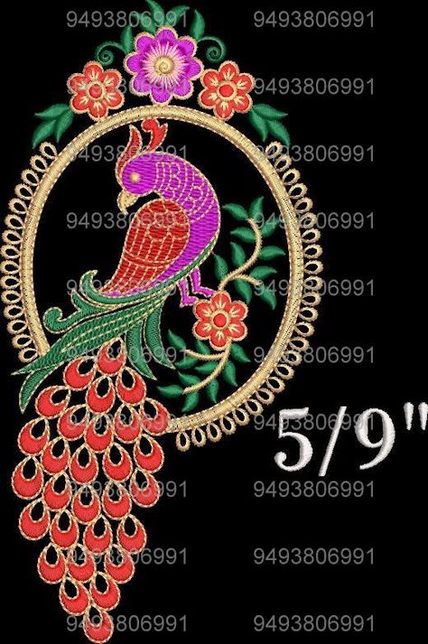 Diy Mural Painting, Liquid Embroidery, Machine Embroidery Designs Projects, Magam Work, Yellow Kurti, Peacock Embroidery Designs, Peacock Embroidery, Kuchu Designs, Diy Mural