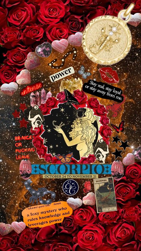 🔥 Embrace your inner Scorpio with this unique collage design phone wallpaper! 🦂 #astrology #scorpio #scorpioaesthetic #zodiac #horoscope #phonewallpaper #starsign #october #november #zodiacsign Scorpio Collage, Design Phone Wallpaper, Scorpio Art, Astrology Scorpio, Scorpio Zodiac Sign, Collage Wallpaper, Stay Real, Scorpio Zodiac, Collage Design