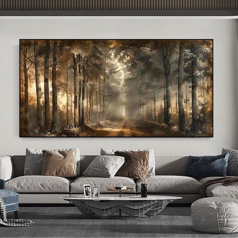 Original Forest Landscape Oil Painting on Canvas,large Wall Art Abstract Yellow Road Wall Art Custom Painting Living Room Decor Autumn Decor - Etsy Forest Wall Art Living Room, Forest Canvas Painting, Yellow Road, Forest Oil Painting, Grand Art Mural, Custom Painting, Abstract Tree, Forest Landscape, Living Room Decor Modern