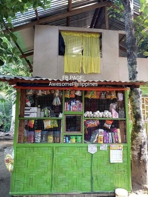 Bahay Kubo Aesthetic, Kubo Aesthetic, Philippine Houses, Bahay Kubo, Grocery Store Design, Modern Home Interior Design, Kiosk Design, Aesthetic Shop, Artist Alley