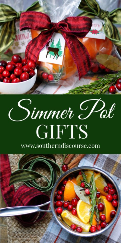 Holiday Simmer Pot- Gifts for Hostesses & Guests - a southern discourse Holiday Simmer Pot, Holiday Potpourri, Homemade Potpourri, Potpourri Gift, Simmer Pot Recipes, Stove Top Potpourri, Simmering Potpourri, Potpourri Recipes, Simmer Pot