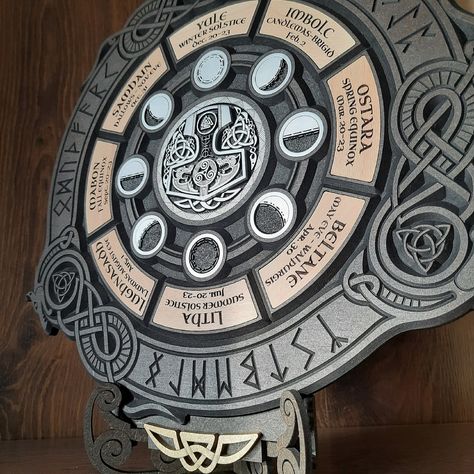 Viking Witchcraft, Solstice Calendar, Northern Mythology, Norse Magic, Runic Symbols, Rune Magic, Witches Wheel, Pagan Calendar, Norse Legend