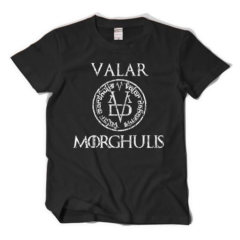 Game Of Thrones Valar Morghulis Men's Short Sleeve T-shirt Game Of Thrones T Shirt, Game Of Thrones Shirts, Famous Phrases, Got Game Of Thrones, The North Remembers, House Stark, Valar Morghulis, Got Game, Arya Stark