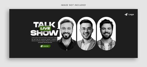 Talk show facebook cover design psd temp... | Premium Psd #Freepik #psd #conference #seminar #meeting #website-banner Facebook Cover Graphic Design, Facebook Cover Image, Cover Image Facebook, Cover Linkedin Design, Graphic Designer Facebook Cover, X Banner Design Ideas, Talk Show Poster Design, Creative Banner Design Ideas, Website Banner Design Inspiration