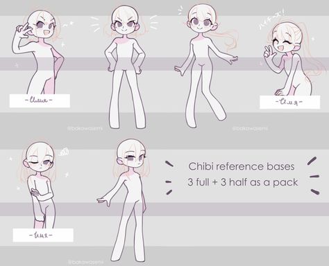 Chibi Reference, Chibi Sketch, Body Base Drawing, Chibi Drawings, Poses References, Body Drawing, Reference Poses, Anime Drawings Tutorials, Art Poses