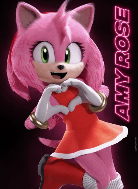 Super Amy Rose, Amy Rose Hedgehog, Movie Amy, Sonic The Hedgehog 3, Sonamy Comic, Sonic The Movie, Ray Of Hope, Personajes Studio Ghibli, Sonic Movie