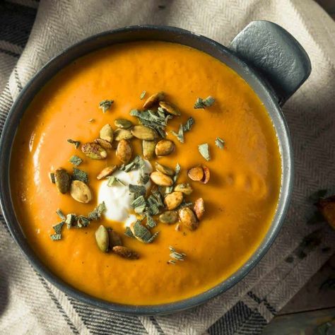 Paleo Butternut Squash Coconut Curry Soup Recipe Butternut Squash Coconut Curry, Squash Coconut Curry, Apple Soup Recipes, Recipe With Coconut Milk, Squash And Apple Soup, Butternut Squash Apple Soup, Curry Soup Recipes, Easy Butternut Squash, Curried Butternut Squash Soup