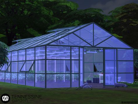 wondymoon's Tennessine Garden - Building a Greenhouse Garden Sims 4, Sims 4 Farm, Building A Greenhouse, Build A Greenhouse, Corner Wall, Sims 4 Build, Sims Community, Garden Buildings, Garden Set