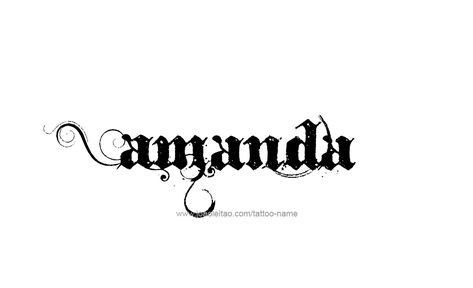 Tattoo Design  Name Amanda Amanda Name Meaning, Amanda Tattoo Name, Amanda Name, Joseph Name, Names Design, Tattoo Design Name, One Word Tattoos, Name Drawings, Personalized Wall Decals