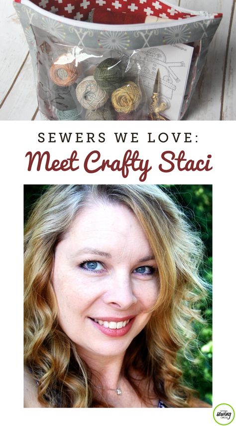 Meet Staci of Crafty Staci! National Sewing Circle is proud to partner with Crafty Staci on our new Oh Sew Simple Sewing Challenge! Make sure to sign up to get seven simple and free sewing projects beginning April 6th! Before the challenge begins, read below to learn more about Staci and how she began sewing. Free Sewing Projects, Crafty Staci, First Sewing Projects, Sewing Challenge, Sewing Projects Free, Sew Simple, Sewing Circles, Simple Sewing, Sewing Space