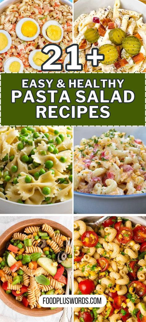 Find 25 simple and healthy pasta salad recipes. Whether you want a cold one or something with Italian dressing, these dishes are perfect for quick meals, dinner gatherings, or meal prep. Enjoy simple and tasty pasta salads suitable for any occasion. High Fiber Pasta Salad, Healthy Cold Pasta Recipes, Healthy Pasta Salad Meal Prep, Salad Recipes With Italian Dressing, Cold Pasta Salad Recipes Easy, Low Calorie Pasta Salad, Pasta Salad Lunch, Healthy Cold Pasta Salad, Recipes With Italian Dressing