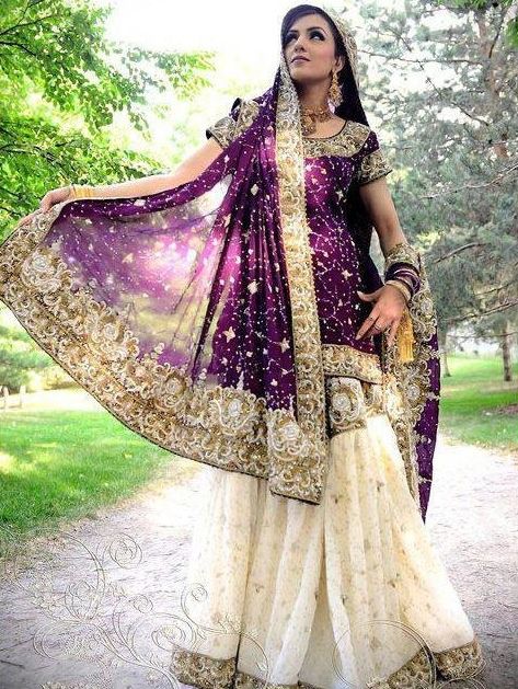 purple and white bridal lehenga, indian wedding | Wedding stuffs ... White Bridal Lehenga, Bridal Lehenga Indian, Indian Bridal Wear, Ghagra Choli, Asian Bridal, Pakistani Wedding Dresses, Pakistani Bridal Wear, Pakistani Bridal, Indian Wedding Dress