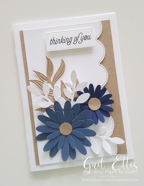 Handmade Greeting Card Designs, Card Design Handmade, Beautiful Birthday Cards, Daisy Cards, Paper Flower Decor, Paper Crafts Card, Beautiful Handmade Cards, Birthday Cards Diy, Pretty Cards