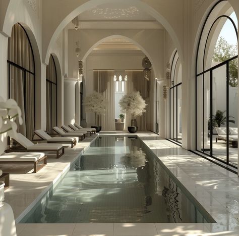 Mansion Pool, Villa Style Home, Old Money House, Dream House Aesthetic, Indoor Swimming Pool, Dream Life House, Mansion Interior, Indoor Swimming, Dream House Rooms