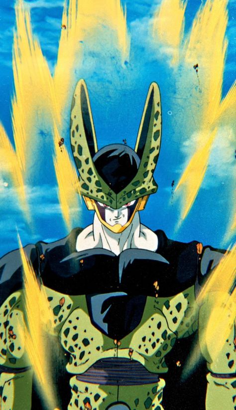 Super Perfect Cell, Cell Perfecto, Cell Dbz, Cell Wallpaper, Dbz Wallpapers, Perfect Cell, Dragon Ball Tattoo, Dbz Characters, Dragon Ball Art Goku