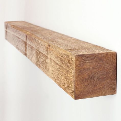 Our rustic 4x4 Floating Shelves are built from 4 inch thick timber and come in a variety of finish colours. They also work great as a mantel shelf. Oak Beam Fireplace, Chunky Furniture, Mantel Beam, Floating Mantel Shelf, Oak Mantel, Fireplace Beam, Oak Fireplace, Wooden Mantel, Floating Mantel